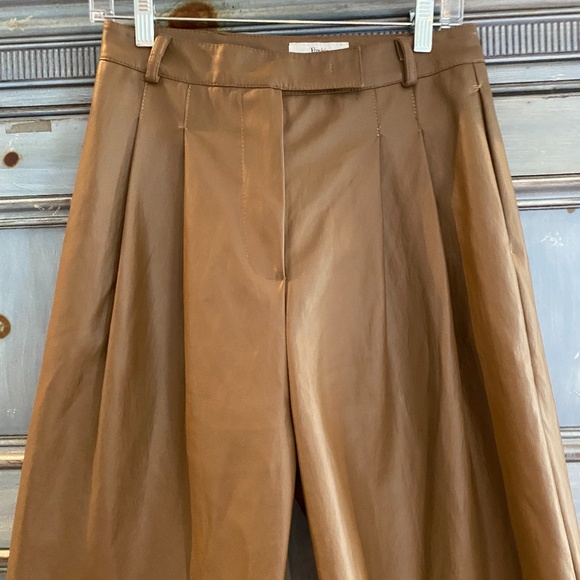 Frankie Shop BROWN  FAUX LEATHER TROUSER SHORTS BY STUDIO CUT size M - Picture 6 of 11